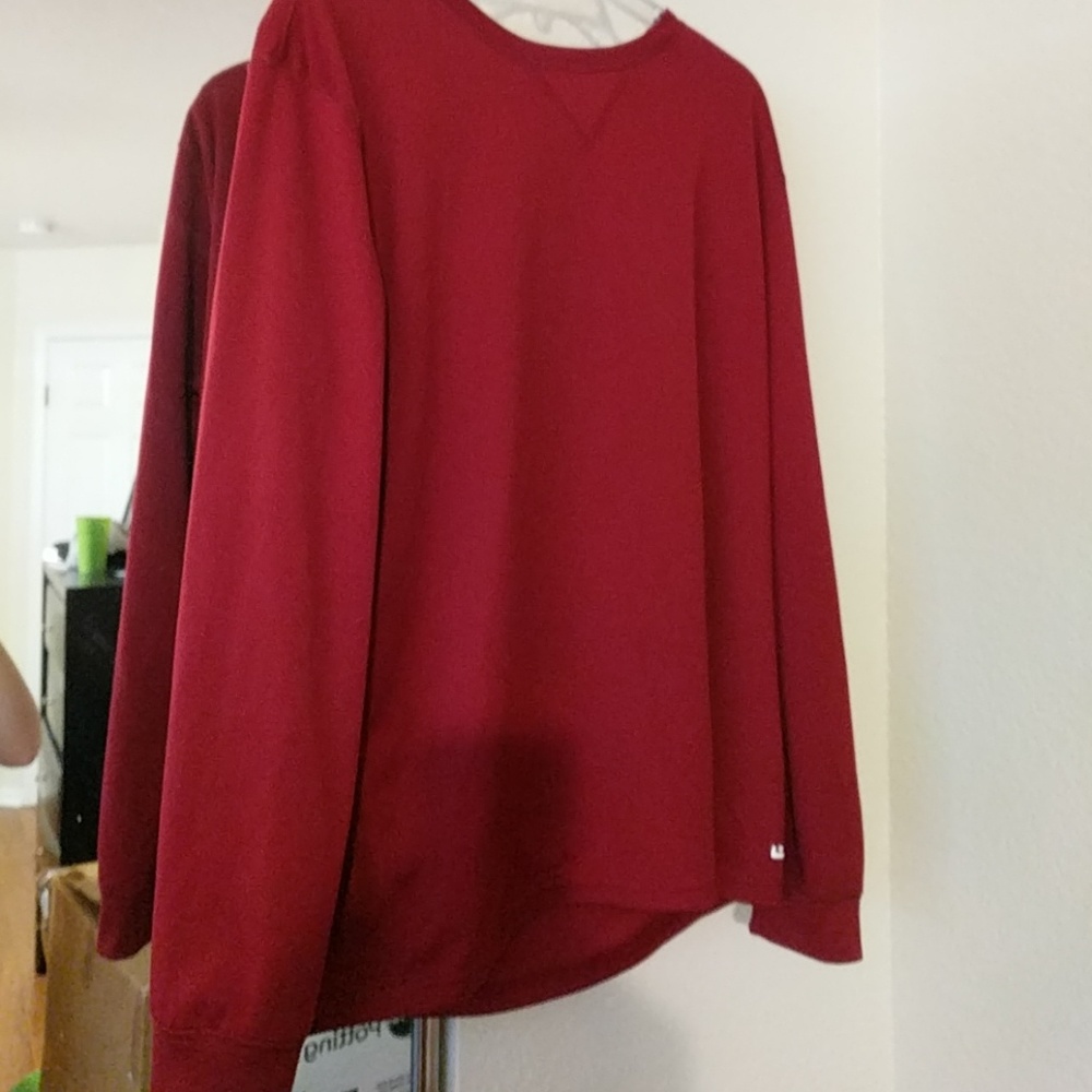 Dark red men's workout shirt